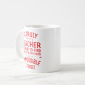 本当に素晴らしい先生レッドコーヒーマグ コーヒーマグカップ (正面左)