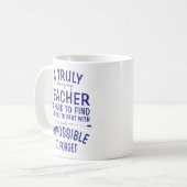 本当に素晴らしい先生王室のブルーコーヒーマグ コーヒーマグカップ (正面左)