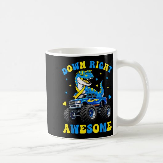 本当に素晴らしい恐竜の世界 ダウン症の日 コーヒーマグカップ (右)