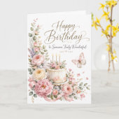 本当に素晴らしい方への誕生日おめでとうございます カード (黄色い花)