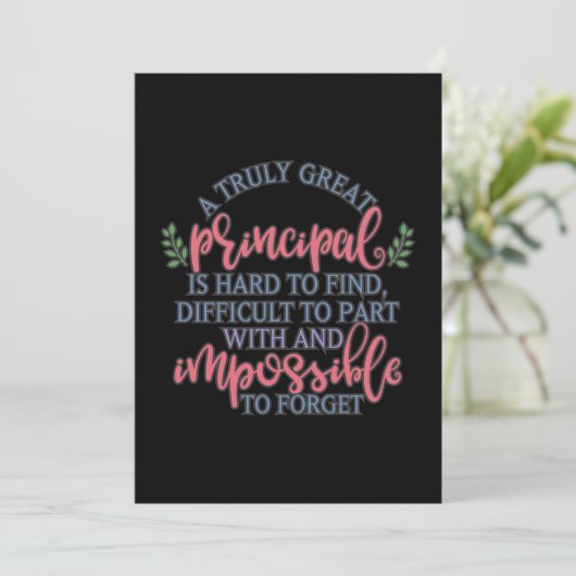 本当に素晴らしい校長は見つけるのが難しい カード (スタンド正面)