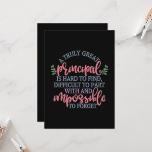 本当に素晴らしい校長は見つけるのが難しい カード (正面/裏面インサイチュ)
