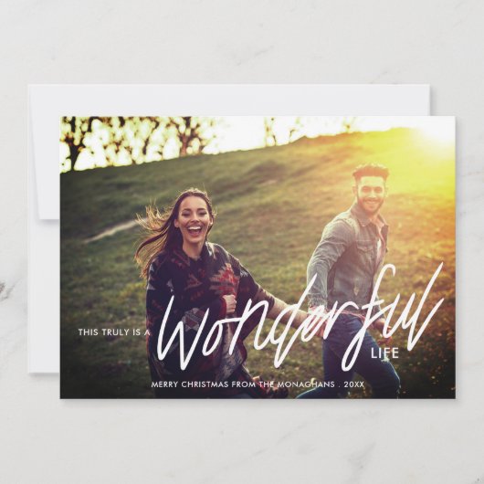 本当に素晴らしい生活 |写真フィルター付きクリスマス シーズンカード (正面)