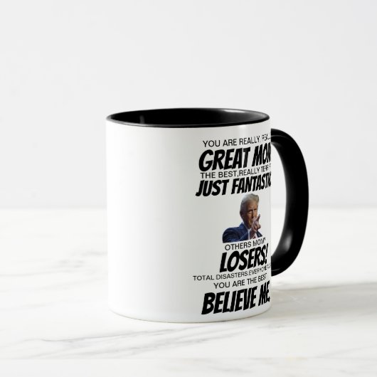 本当に素晴らしお母さん最高のだ、トランプ マグカップ (正面右)