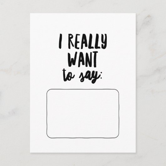 本当に言いたい… ポストカード (正面)