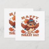 本当に言ってよ、感謝祭 招待状 (正面/裏面)