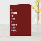 本当に誓うよ・・いたずらなバレンタインデーの面白いカード カード (黄色い花)