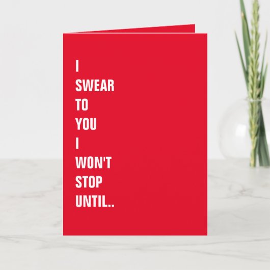 本当に誓うよ..いたずらな面白いバレンタインカード カード (正面)