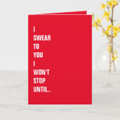 本当に誓うよ..いたずらな面白いバレンタインカード カード (黄色い花)