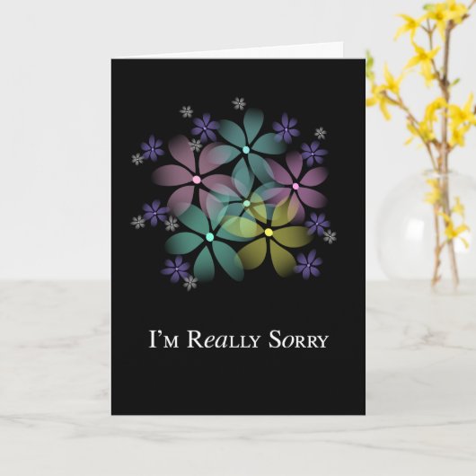本当に謝った カード (黄色い花)
