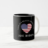 本当に重要だと投票する|バイデン氏2020選挙 ツートーンマグカップ (正面右)