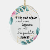 本当に隣人の送別素晴らしの贈り物 セラミックオーナメント (右)