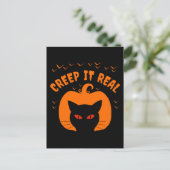 本当に面白いネコのハロウィン ポストカード (スタンド正面)