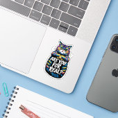 本当に面白い グランピーキャット ステッカー シール (ノートパソコンとiPhone)