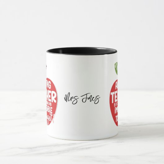 本当に驚くべき先生懸命を見つけ、見つけ忘れる マグカップ (中央)