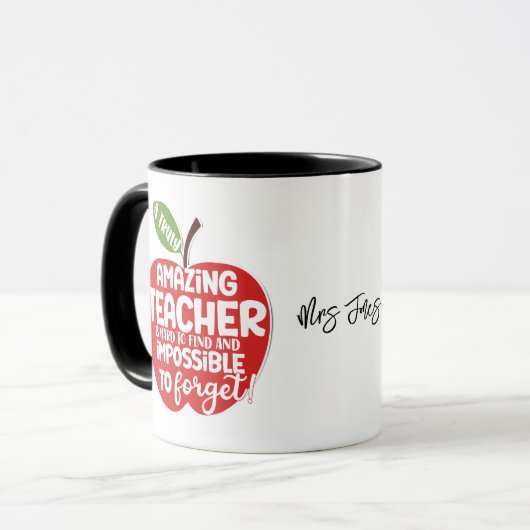 本当に驚くべき先生懸命を見つけ、見つけ忘れる マグカップ (正面左)