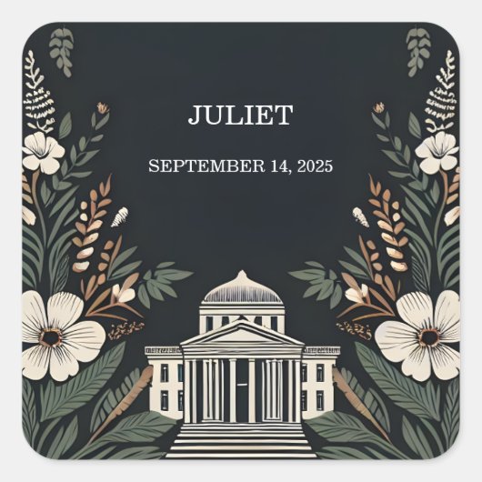 本当に魅力的な70年代80年代の法廷でのブライズシャワー スクエアシール (正面)
