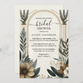 本当に魅力的な70s 80s裁判所ブライダルシャワー 招待状 (正面/裏面)