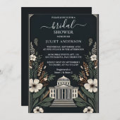 本当に魅力的な70s 80s裁判所ブライダルシャワー 招待状 (正面/裏面)