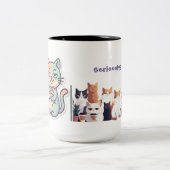 本当に？低エネルギーハイジャッジメント猫 ツートーンマグカップ (中央)