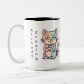 本当に？低エネルギーハイジャッジメント猫 ツートーンマグカップ (左)