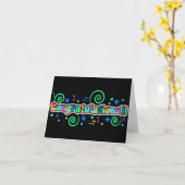 本当に「嬉しい」よろこんでる おめでとう カード (黄色い花)