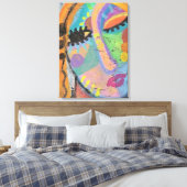 本当に？抽象芸術アクリルポートレートの女性 キャンバスプリント (インサイチュ (寝室))