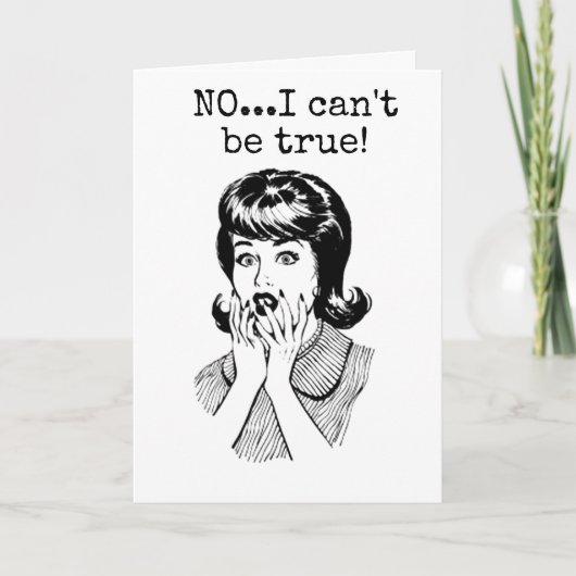 本当に***40歳の誕生日？」 お嬢さん カード (正面)