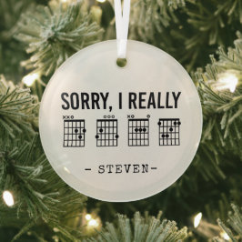 本当にDGAFギターコードおもしろいカスタム ガラスオーナメント