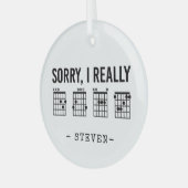 本当にDGAFギターコードおもしろいカスタム ガラスオーナメント (正面左)