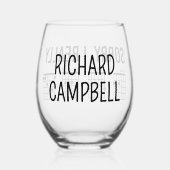 本当にDGAFギターコードおもしろいカスタム ステムなしワイングラス (裏面)