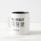 本当にDGAFギターコードおもしろいカスタム ツートーンマグカップ (正面左)