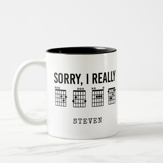 本当にDGAFギターコードおもしろいカスタム ツートーンマグカップ (左)