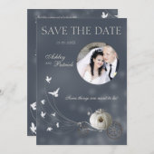 本当のおとぎ話のようなウェディングフォトを飾って 招待状 (正面/裏面)