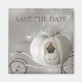 本当のおとぎ話の結婚式は日付を保存 マグネット (正面)