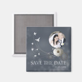 本当のおとぎ話の結婚式は日付を保存 マグネット (正面/裏面)