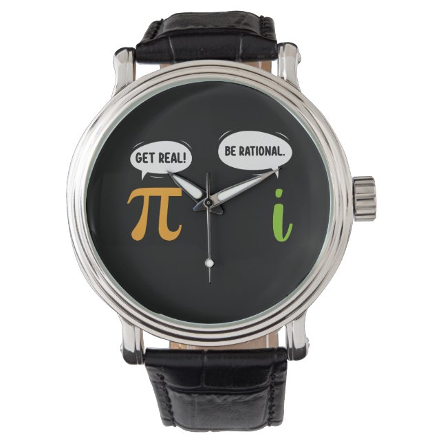 本当のことを言え、合理的に考えろ！楽しい数学 円周率の日 ジーク 腕時計 (正面)