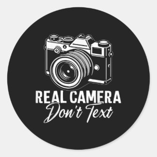 本当のカメラは面白いテキストメッセージを送れない スナップショット 写真 ラウンドシール