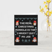 本当のクリスマスの奇跡 - 面白い休日の怒ったW カード (黄色い花)