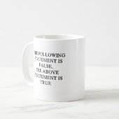 本当の偽の論理の諺 コーヒーマグカップ (正面左)