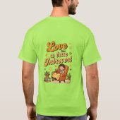 本当の内向型のような愛のデザイン Tシャツ (裏面)