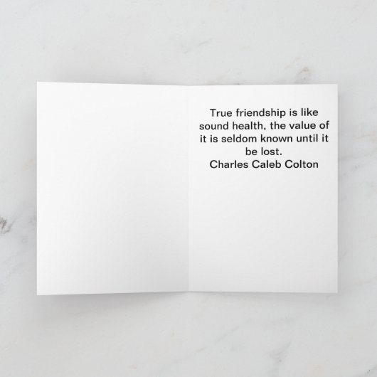 本当の友情 カード (内部)