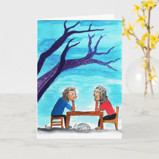 本当の友情 カード (黄色い花)