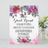 本当の友素晴らし人ありがとう感謝の贈り物 カード (スタンド正面)