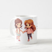 本当の友達のマグ コーヒーマグカップ (正面左)