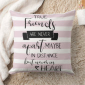 本当の友達は決してあなた恋しく思の引用文を離れない クッション (ブランケット)
