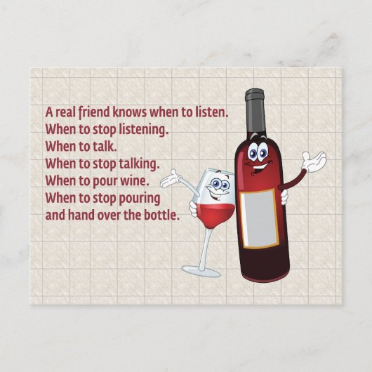 本当の友達は聞くべき時を知っている ポストカード (正面)