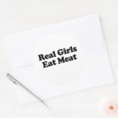 本当の女の子は肉を食べる ラウンドシール (封筒)