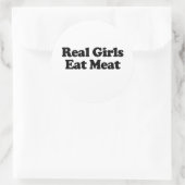 本当の女の子は肉を食べる ラウンドシール (バッグ)