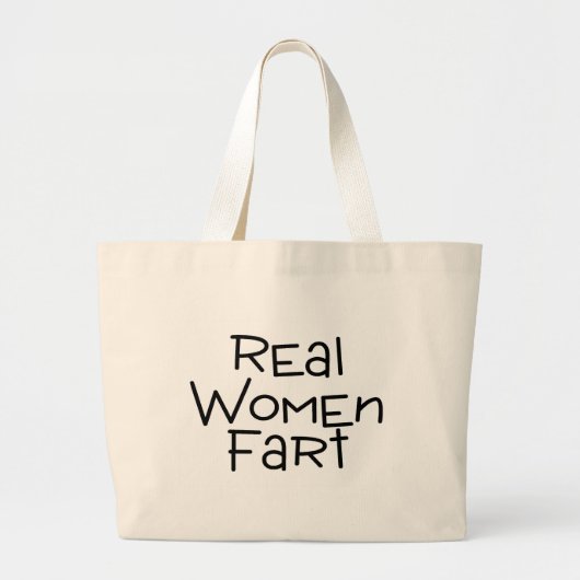 本当の女の屁 ラージトートバッグ (正面)